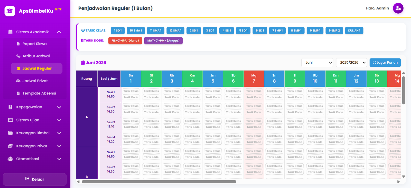 16 JADWAL REGULER